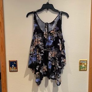 Flirty Floral Top - Cold Shoulders, Bell Sleeves